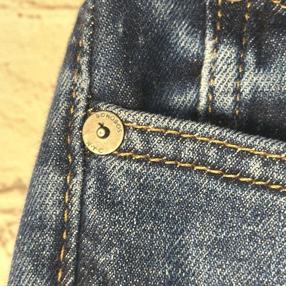 Bonobos Jeans Mens Slim Fit Jeans in Navy Yard Wash Denim W30 x L30 - Picture 3 of 11